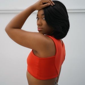 Orange crop top